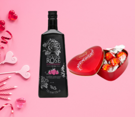 Tequila Rose Liqueur 700ml og Lindor Hjarta með rauðum kúlum