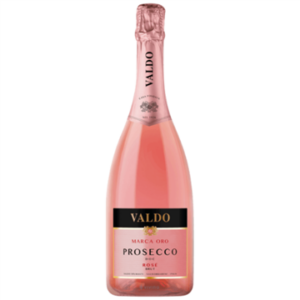 Valdo Marca Oro Rosé Prosecco og Lindor Hjarta með rauðum kúlum